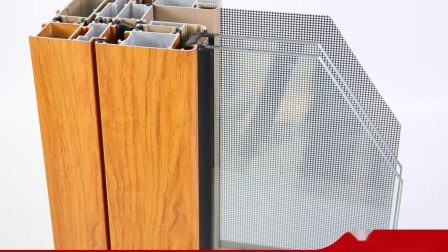 Perfil de aluminio para ventanas y puertas en materiales de construcción con rotura de puente térmico Perfil de aleación de aluminio plateado Perfil extruido de aluminio con revestimiento